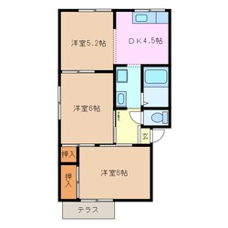 在良駅 徒歩20分 1階の物件間取画像